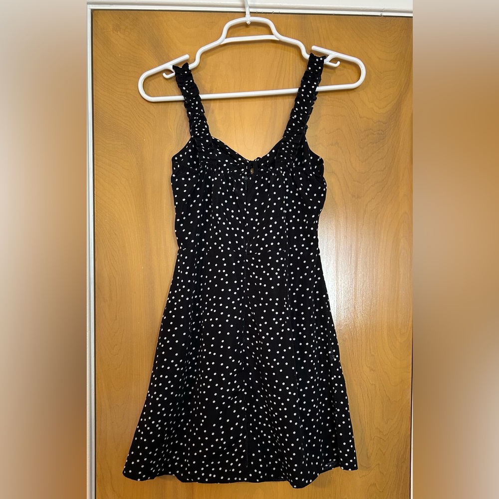 Princess Polly black and white polka dot dress size 2